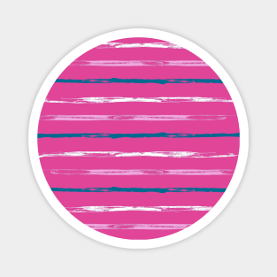 Stripes - Geometric hand painted abstract pattern of stripes Magnet